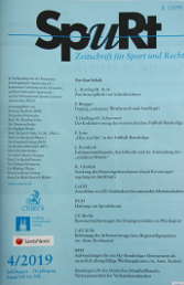 Cover SpuRt - Zeitschrift für Sport und Recht